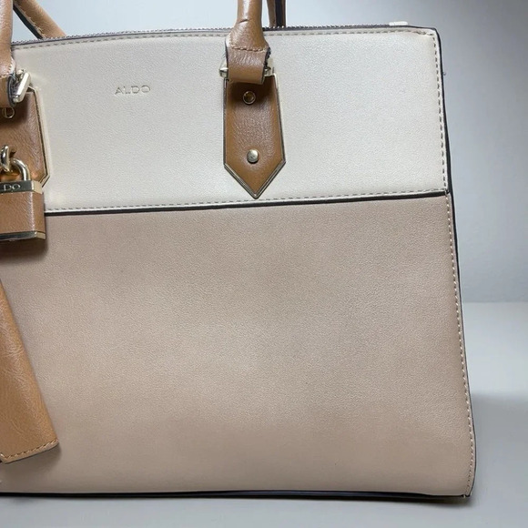 Aldo Retriever Tote Bag Faux Leather Camel  Color - Picture 3 of 16